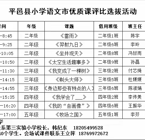 优质课堂展风采，观摩学习共成长——记平邑县小学语文市优质课评比选拔活动