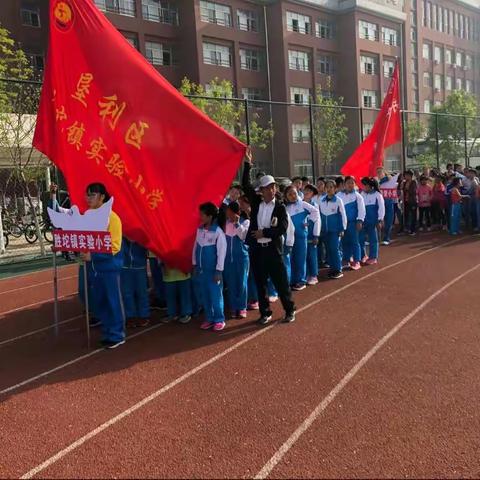胜坨镇实验小学代表队参加区田径运动会载誉而归