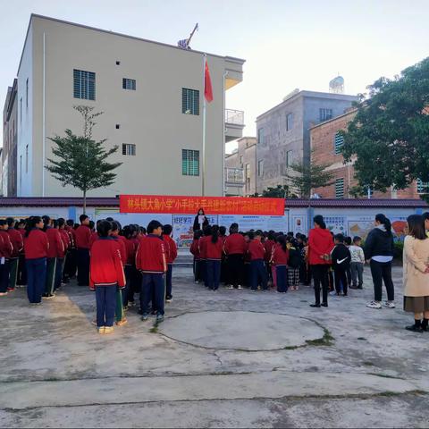 林头镇大角小学“小手拉大手，共建新农村”活动启动仪式