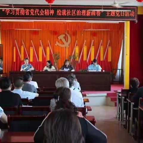 沙河镇乐民社区开展“学习贯彻省党代会精神 绘就社区治理新画卷”主题党日活动