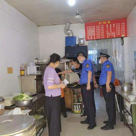柏树林街道联合执法，重点检查地区歺饮集中区域燃气安全