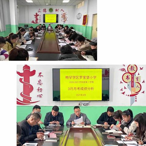 乘风破浪，寻找方向——枹罕学区罗家堡小学3月份月考成绩分析会