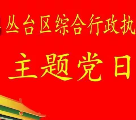 忆初心 强担当 丛台区综合行政执法局深入开展主题党日活动