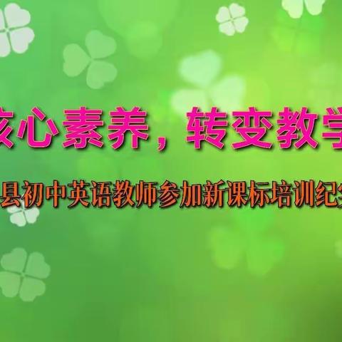 提升核心素养，转变教学理念——桓仁县初中英语教师参加新课标培训纪实