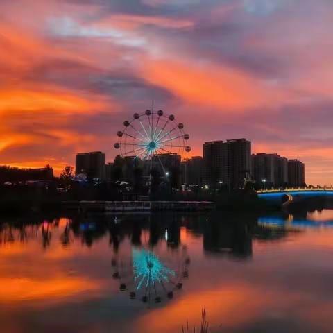 家乡晚霞•记2021年8月