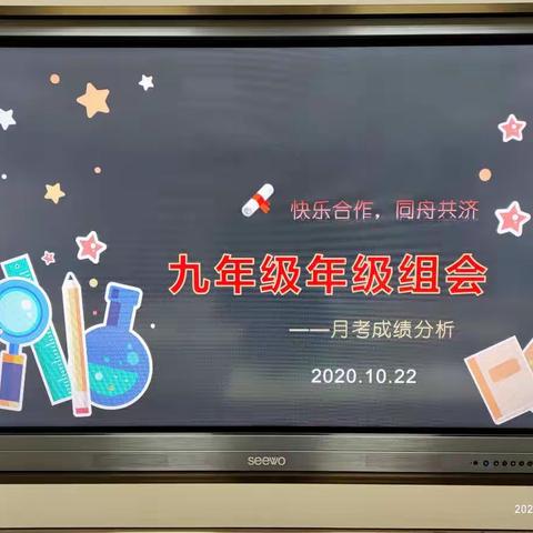 东阿县第五中学九年级年级组会--快乐合作，同舟共济