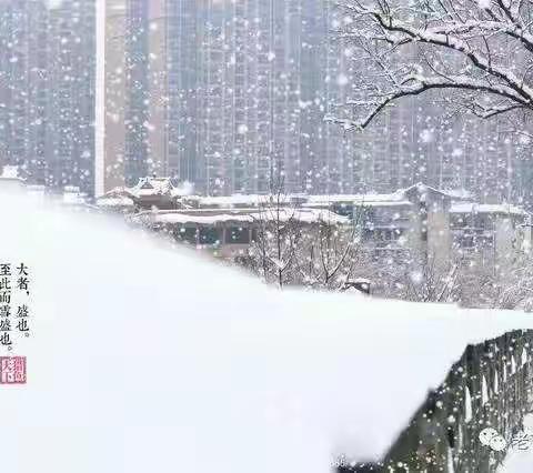 今日大雪，冬深迎春至