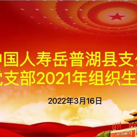 “中国人寿岳普湖县支公司党支部2021年组织生活会”简讯