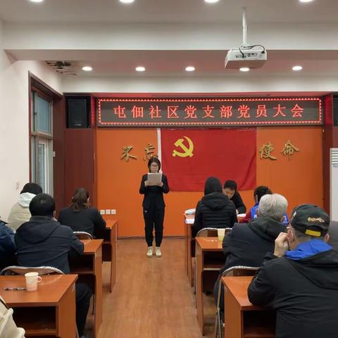 屯佃社区党支部发展预备党员大会