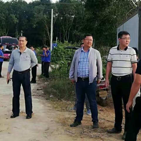 县政府贾彬副县长组织人员对垃圾焚烧厂配套道路工程用地范围青苗进行清除