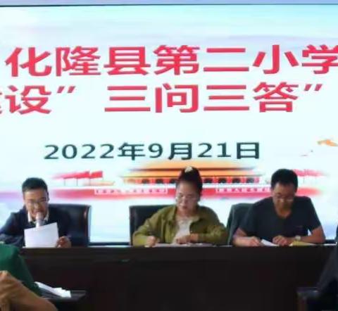 加强作风建设 树立正气新风 ——化隆县第二小学作风建设第三次研讨会暨作风建设问题查摆会