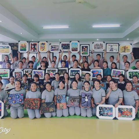 芒市晨光幼教集团开展《莫奈图涂》创艺教师创意美术培训