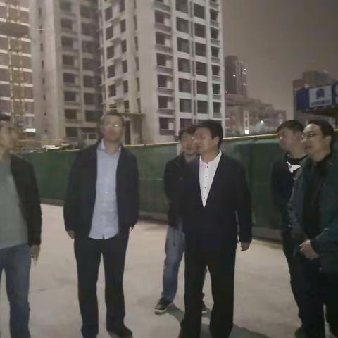 市建委高省安副主任带队夜查航天基地建设工地治污减霾工作