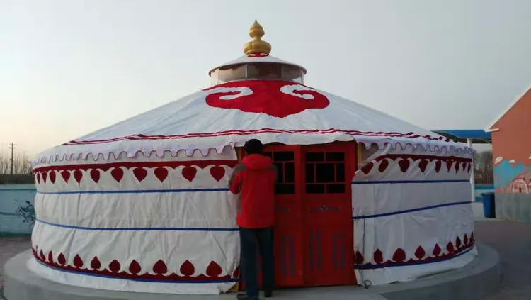 蒙古包搭建全过程。