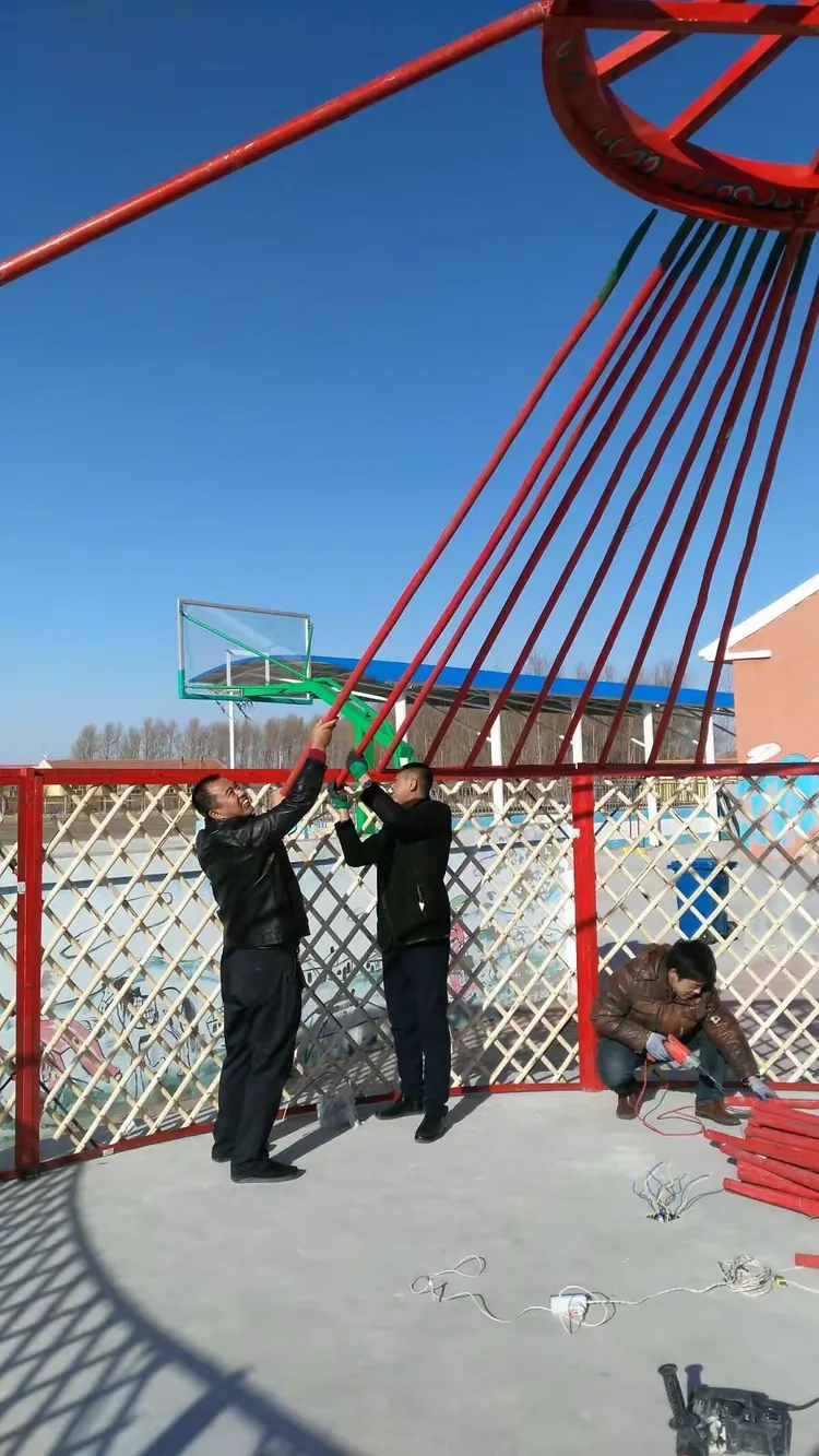 蒙古包搭建全过程。