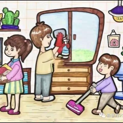 三月春花🌸迎风开，枝间时见学子勤。“童”心协力，劳动战“疫”。新朗小学二年2班中队————”幸福之门走起。