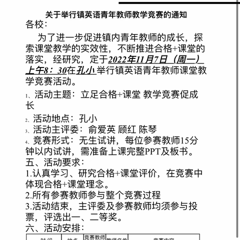 “英”你精彩，“语”你成长——记2022~2023年度第一学期镇英语青年教师教学竞赛