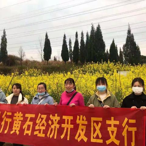 黄石经济开发区支行组织开展“享受自然 健康同行”三八妇女节赏花活动