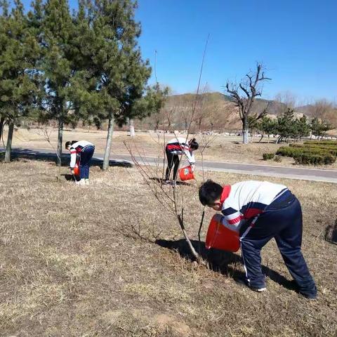 济南市莱芜区吐丝口小学开展“植绿护树”远足研学活动