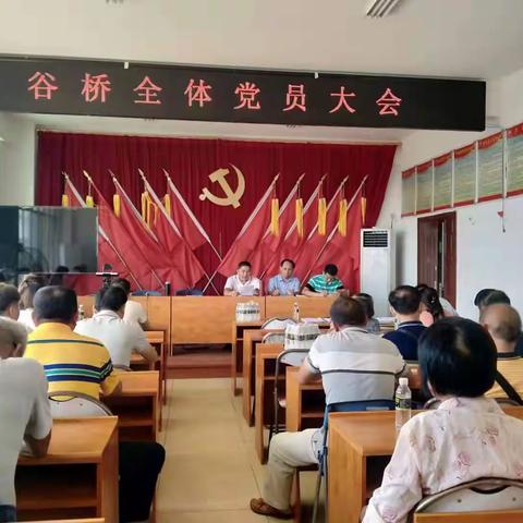 谷桥村支部召开党员大会