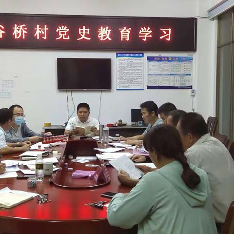 谷桥村支部开展学习党史教育专题会（第二十四期）