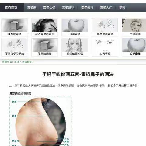 手把手教你：鼻子画法(摘选自百度)
