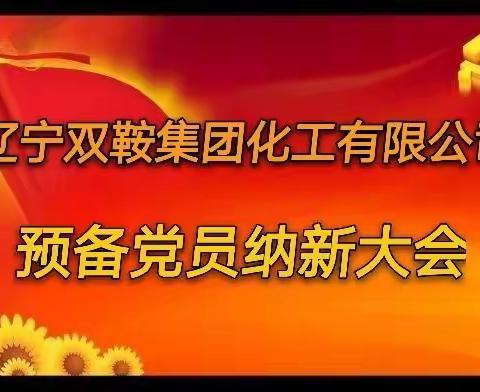 辽宁双鞍集团化工有限公司党支部召开预备党员纳新大会