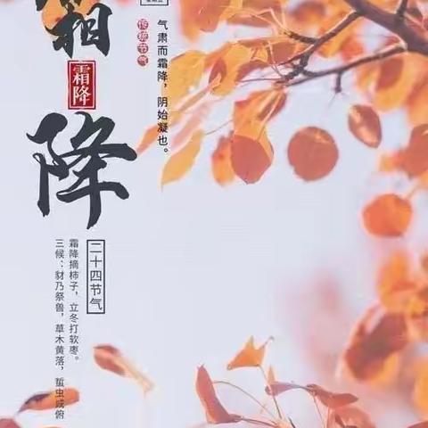 【落叶知秋，寒霜初降】——托里县阿克别里斗乡中心学校二十四节气之“霜降”主题活动