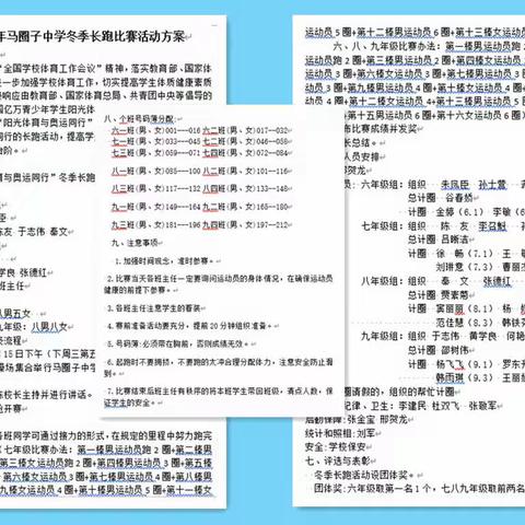 跑出激情、赛出风采   ——马圈子中学2021年冬季长跑接力赛纪实