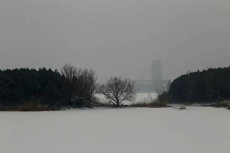 日出东方雪景