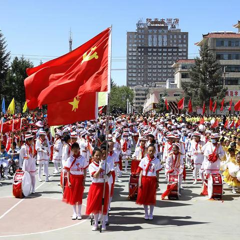 红领巾心向党 献礼建党100周年———民乐县洪水小学六一主题队会掠影