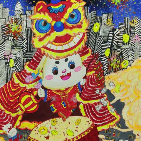 北湾开智小学开展“庆祝二十大·奋进新征程”为主题的庆元旦学生绘画作品网络展