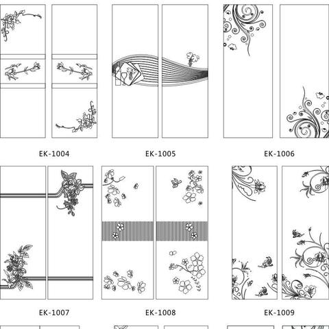 平开、对开、吊趟暗花刻绘图库 EK-1001至2000