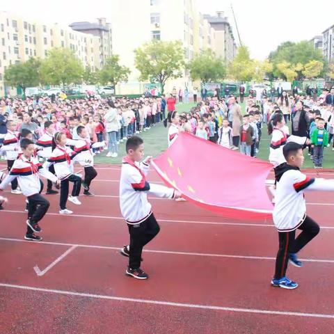 莒县第六实验小学第七周升旗仪式中队风采展示：五五中队