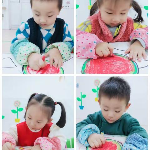 中三班油画棒作品展