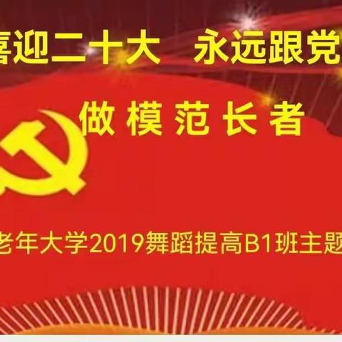 喜迎二十大    永远跟党走    做模范长者