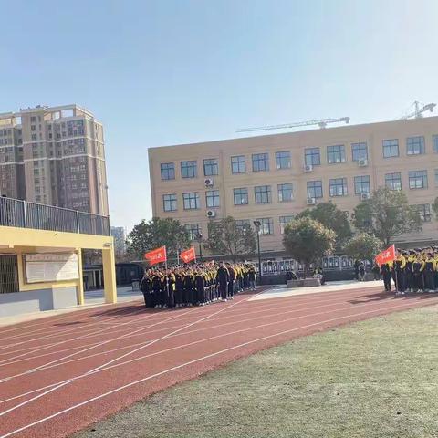 迎新跑操  快乐体验 泗洪县明德学校体育节——迎元旦跑操比赛