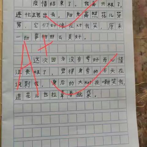六年级部分优秀语文作业