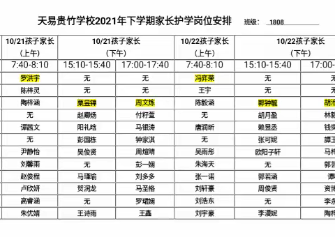 💖 爱心在行动🌈记天易贵竹学校1808 爱心家长护岗