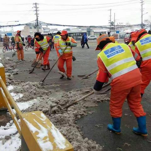 创建提升处、违建执法处检查浐灞生态区积雪积冰清除工作