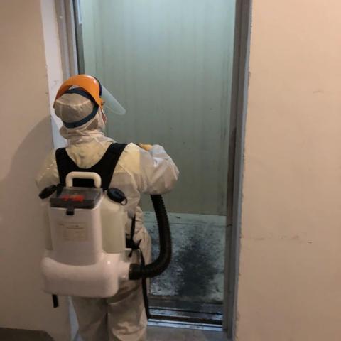 高新区格雷斯酒店预防性消毒工作照2020.3.1
