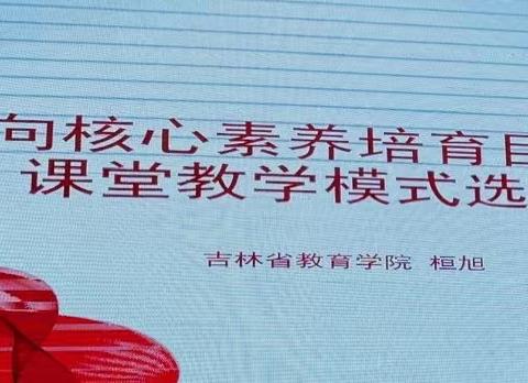 《指向核心素养培育目标的课堂教学模式选择》专题培训体会