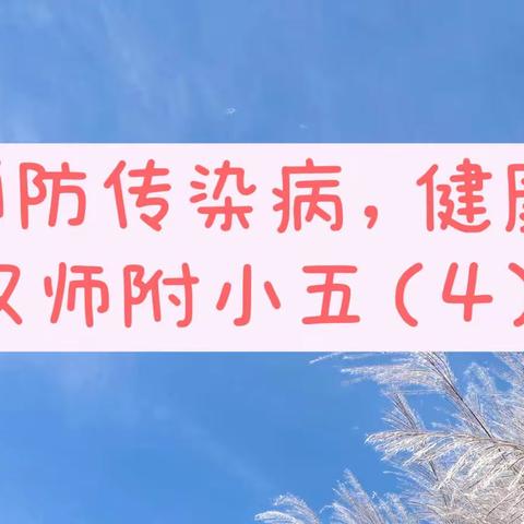 预防传染病，健康我先行———汉师附小五（4）班主题队会