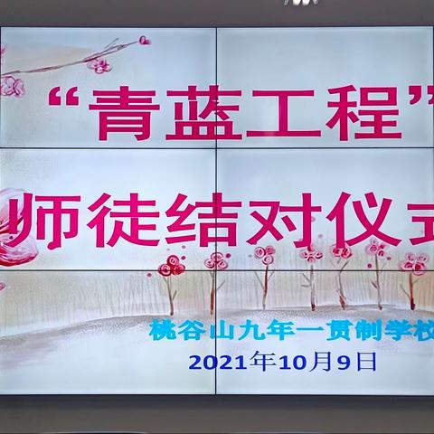 青蓝结对育桃李      携手并肩传匠心——桃谷山九年一贯制学校“青蓝工程”师徒结对仪式