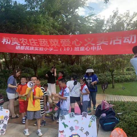 “劳动砺心志，实践促成长”——硒都民族实验小学210班童心中队实践义卖活动。