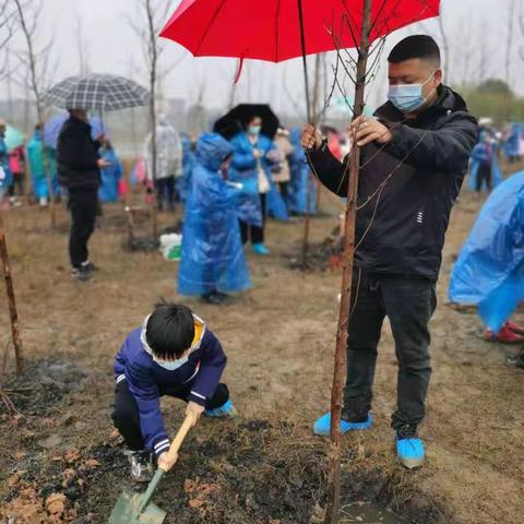 保护母亲河，共植爱心树 ——记红旗小学一（1）班环境保护亲子社会实践活动