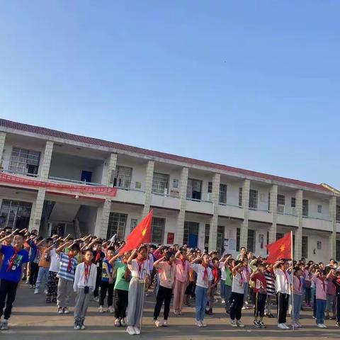 木塘垸镇桫木小学举行“喜迎二十大，争做好队员”入队仪式