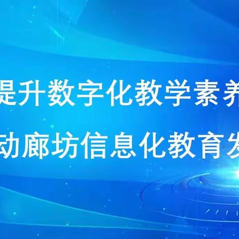 提升数字化教学素养 推动廊坊信息化教育发展