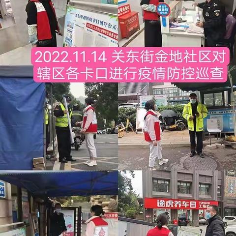 关东街金地社区工作周报（2022年11月14日－11月20日）