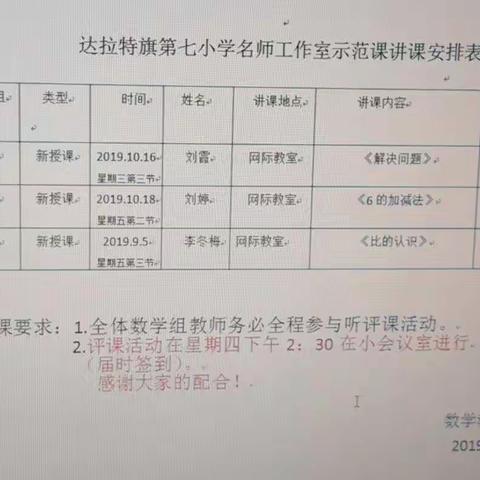 【教师干部队伍建设提升年——不忘初心  牢记使命】党员引领    润物无声——记达拉特旗第七小学党员示范课活动